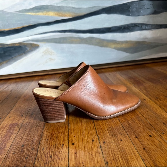 MADEWELL THE HARPER LEATHER MULE SZ 6.5 Cognac Brown - Picture 2 of 7